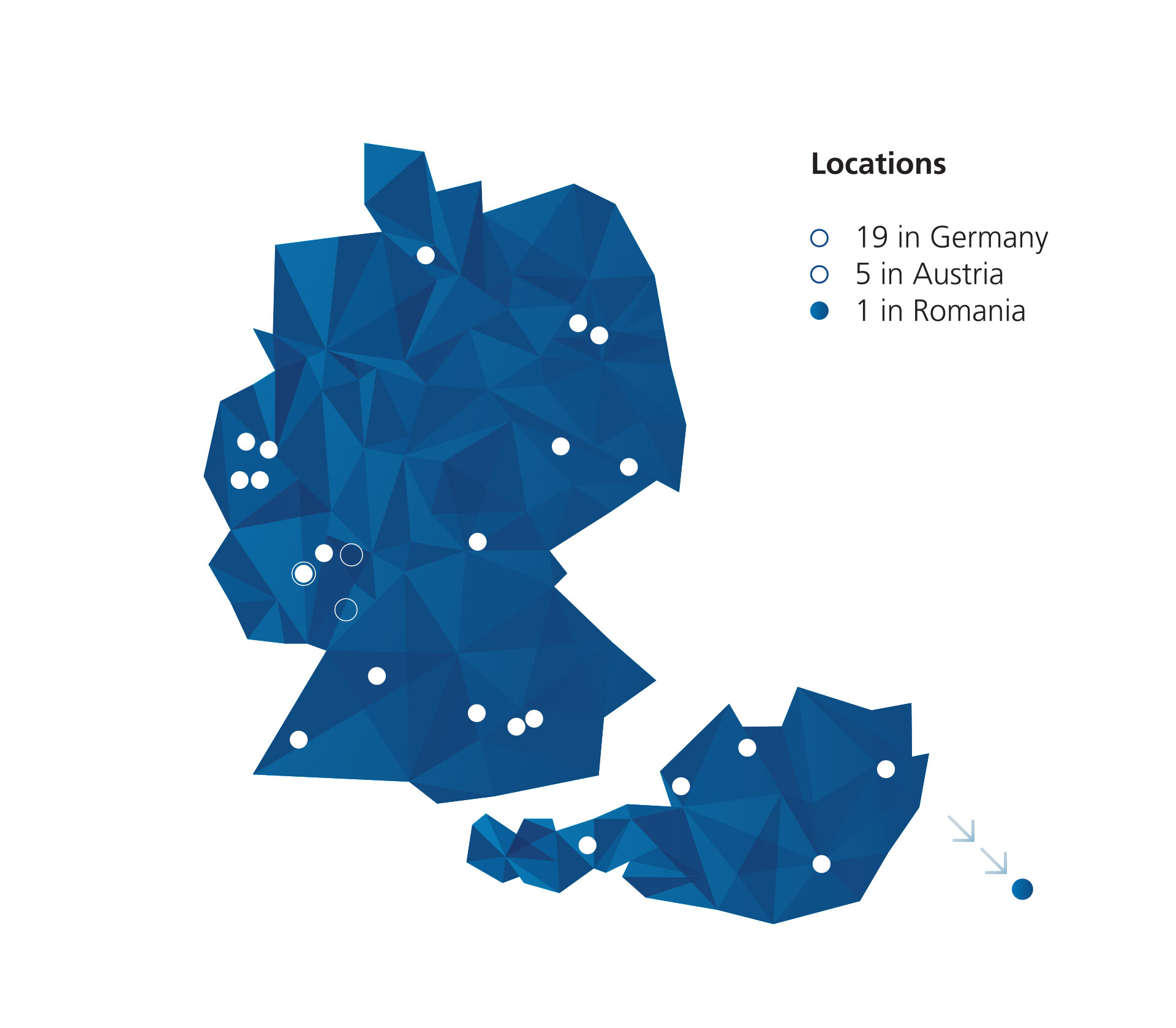 Medialine locations in Germany, Austria and Romania